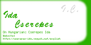 ida cserepes business card